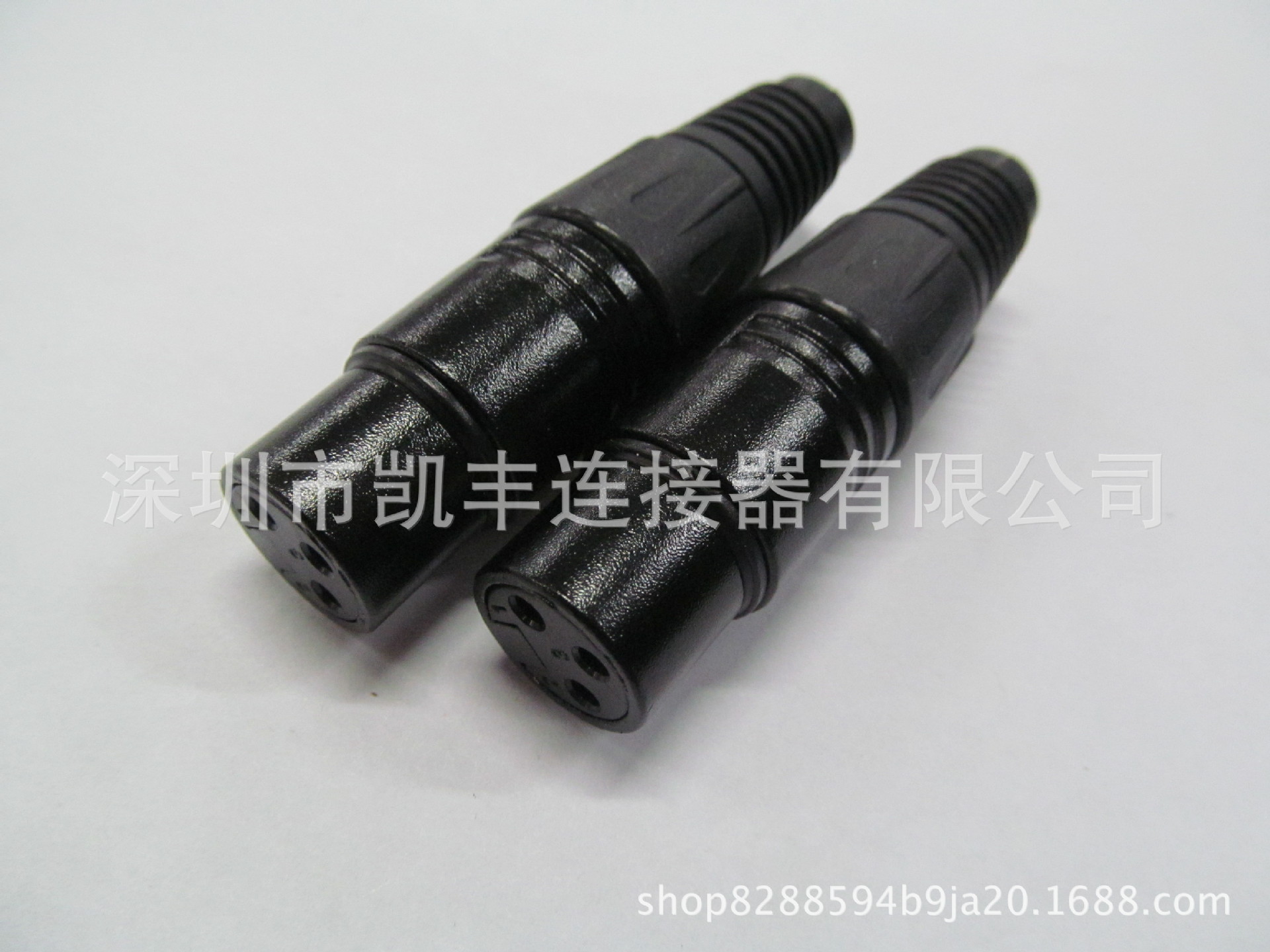 现货镀电泳漆黑色卡侬头瑞式卡侬头 XLR3芯黑卡侬母头