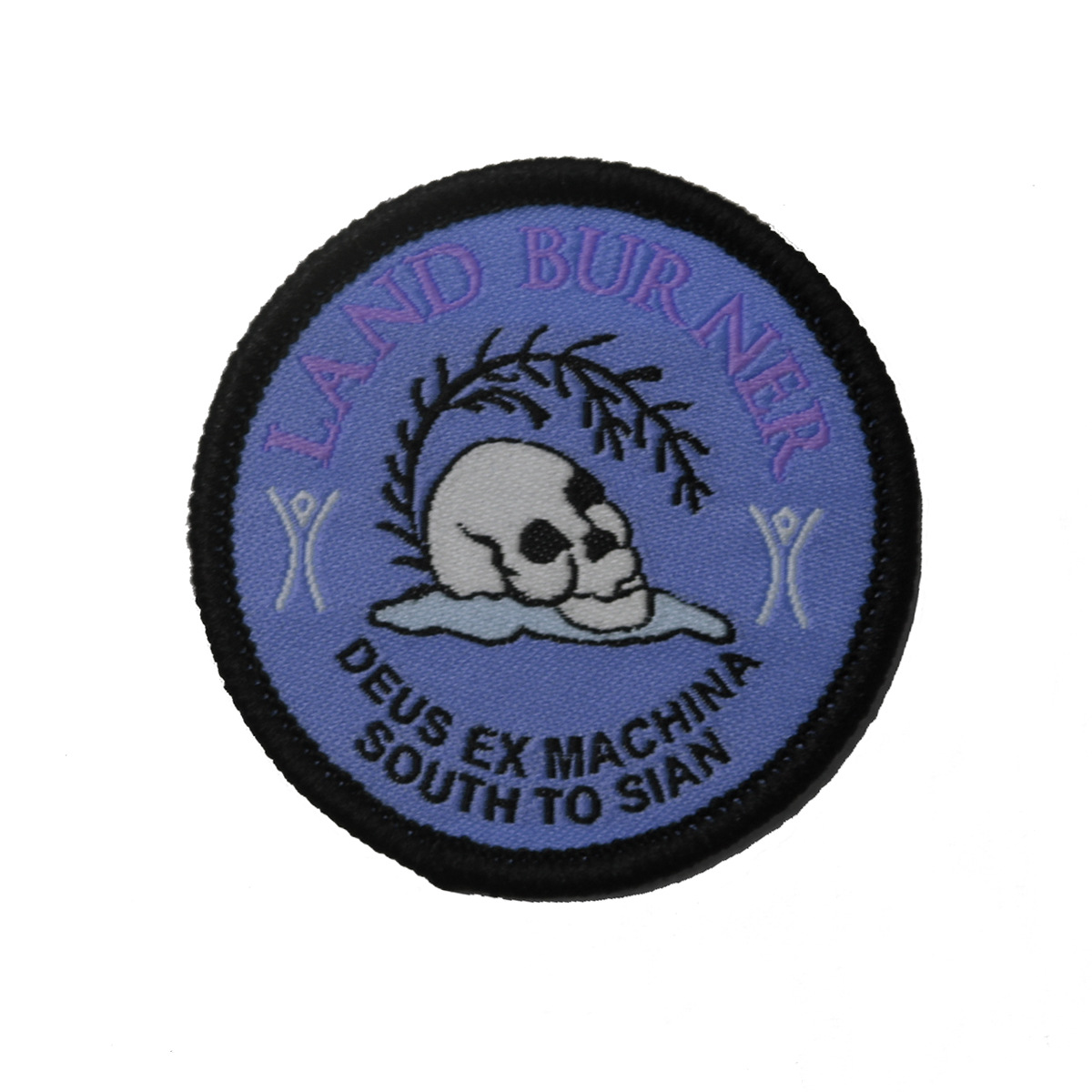 电脑绣花刺绣织唛 紫色圆形 LAND BURNER 厂家多种样式