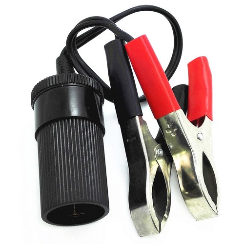 Large wire bottle to cigarette lighter battery clip car power alligator clip cable power converter