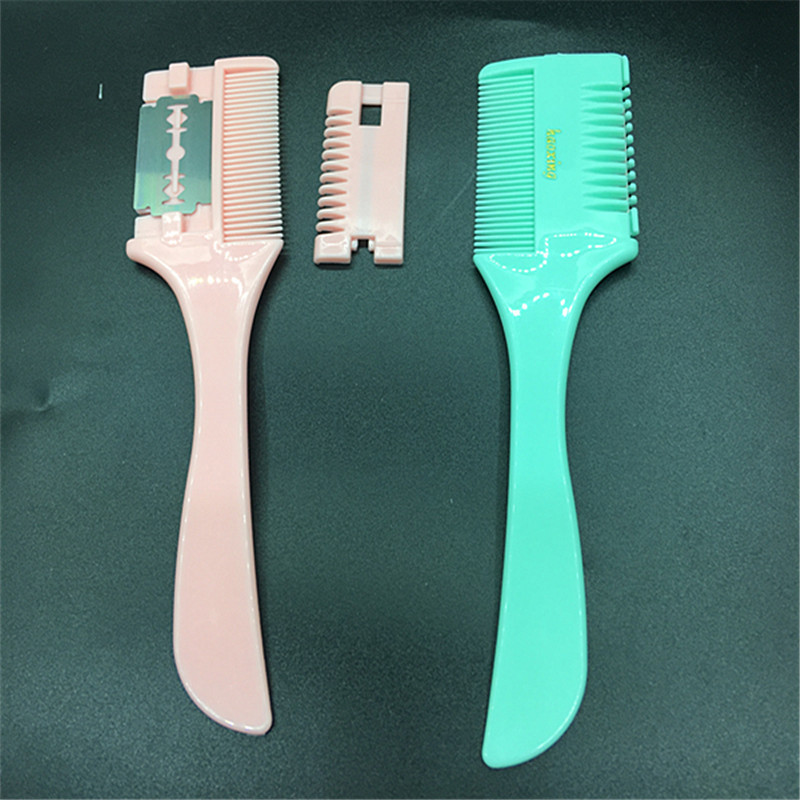 Color handle shaving and thinning comb p...