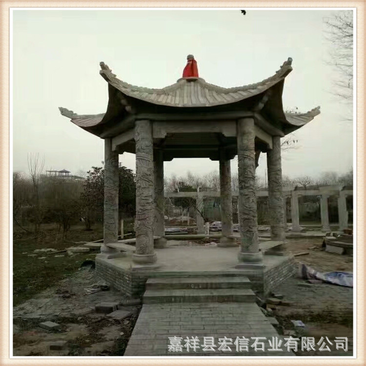 石雕凉亭