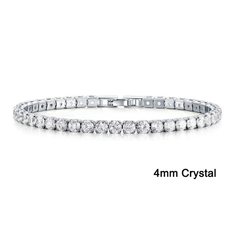 Simple Row Full Of Diamond Zircon Bracelet Fashion Popular Men's And Women's Bracelet Hot Style