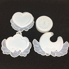 DIY Silicone Crystal Droplet Resin Storage Box Mold Crown Heart Moon Cherry Blossom High-Reflective Decorative Accessory