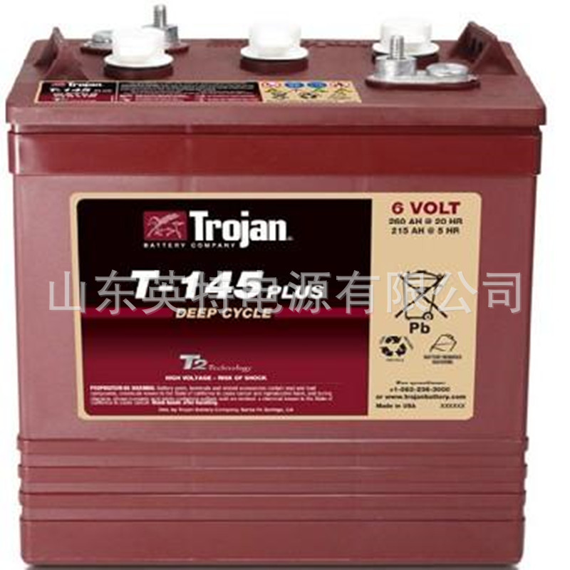适用于Trojan蓄电池T-145美国邱健电瓶T145 6V260AH/20HR观光车电