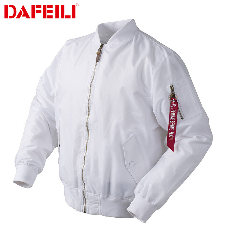 Spring and Autumn Lightweight White Jacket Male Small Fresh Art MA1 Air Force Pilot Female Couple hiphop Jacket Spring and Autumn Lightweight White Jacket Male Small Fresh Art MA1 Air Force Pilot Female Couple hiphop Jacket