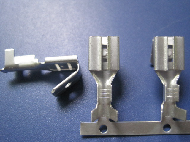 6.3公母连体端子 250公母接插件 铁端子选雁尔