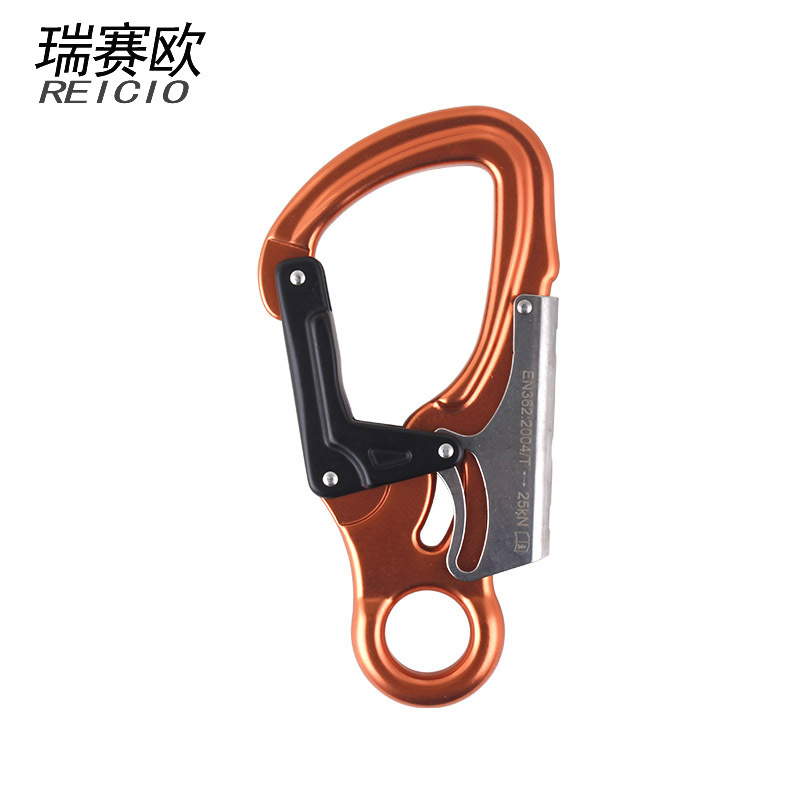 戶外快速挂鈎鋁合金安全扣登山保護鎖台灣産2500公斤攀岩登山主鎖