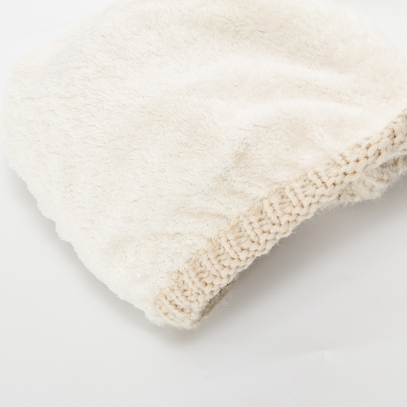 Knitted Visor Beanie Hat For Women Warm Thickened Winter Hat_voghion.com
