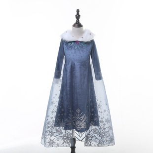 Платье, юбка, наряд маленькой принцессы, европейский стиль, «Холодное сердце», коллекция 2021