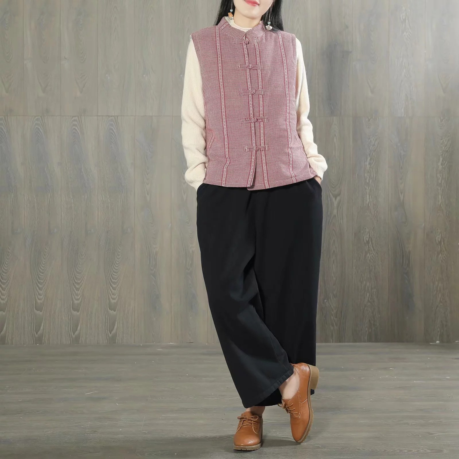 Gilet femme en Coton et lin - Ref 3317749 Image 12