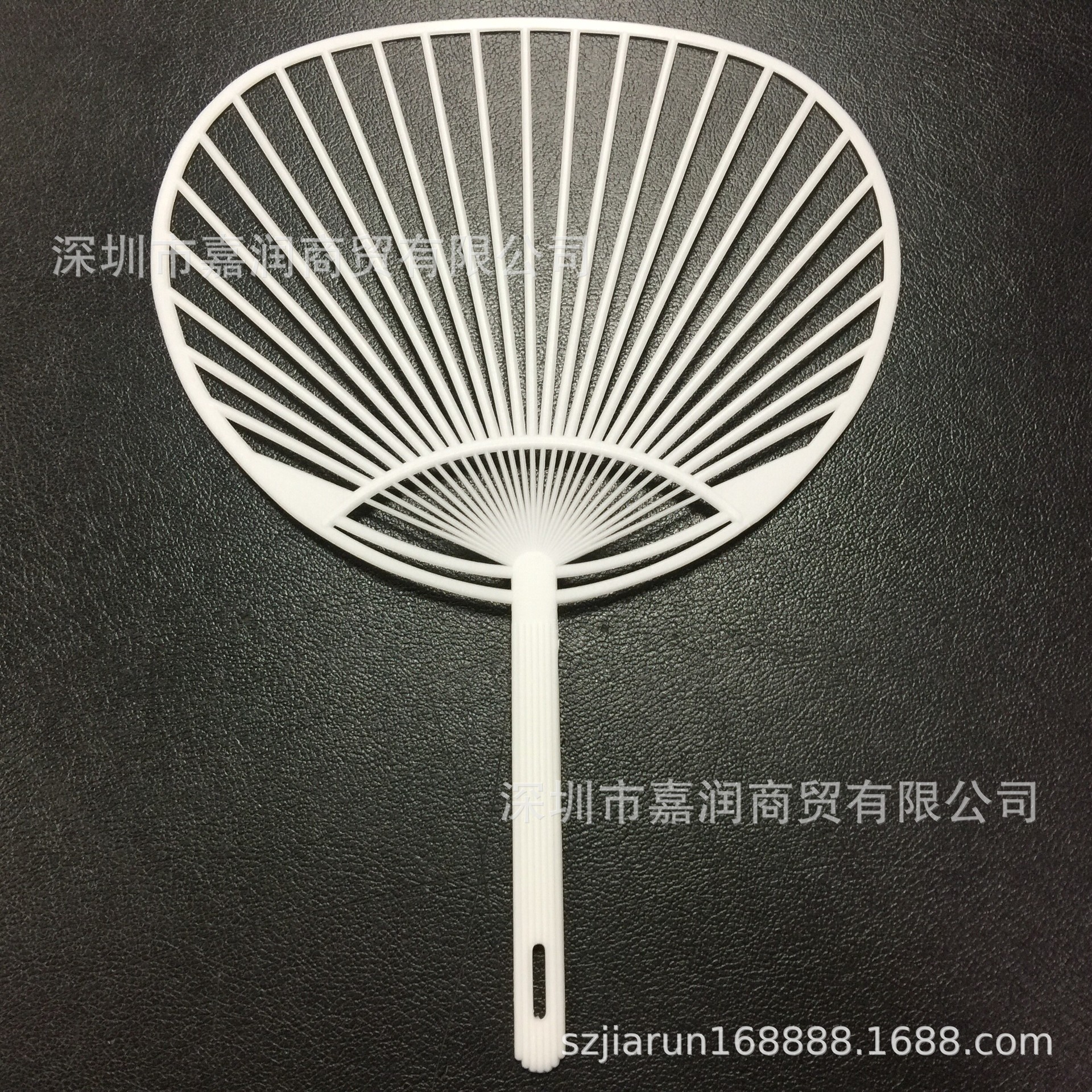 供应胶扇广告扇柄PP扇柄团扇大小规格扇骨白色扇把团扇骨