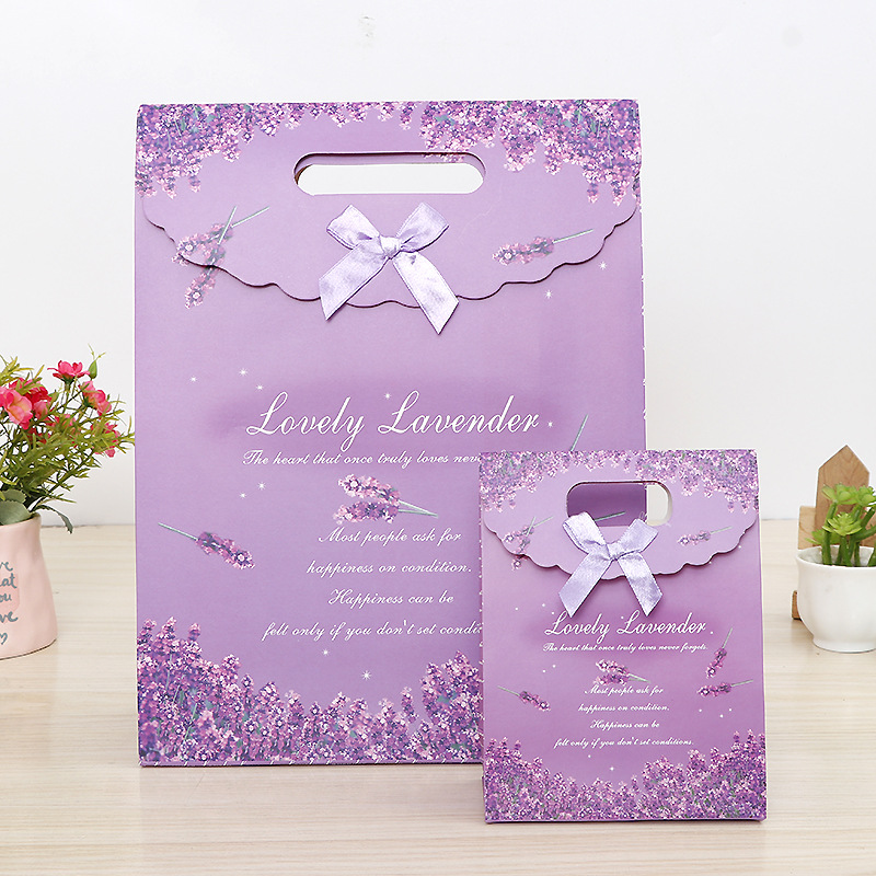 专业生产时尚婚庆用品魔术贴手提袋 蝴蝶结糖果礼品包装袋子 定制