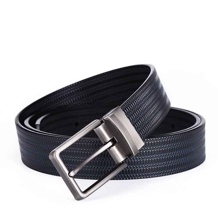 Men's Genuine Leather Belt With Rotating Buckle For Men_voghion.com