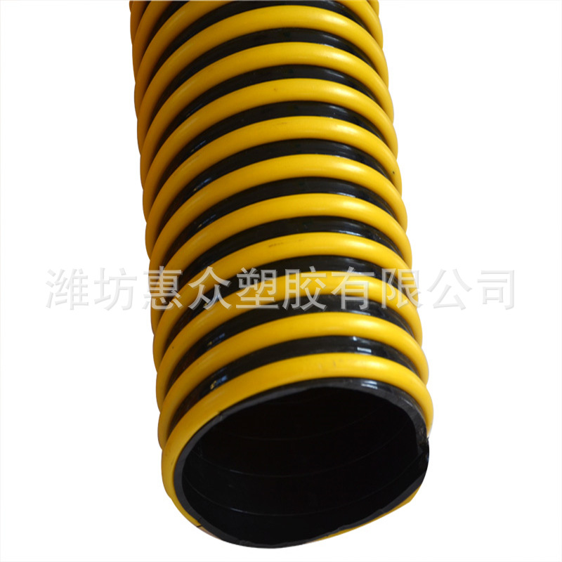 厂家供应定制 PVC塑筋螺旋增强波纹管 耐压排风管
