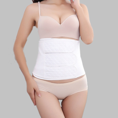 夏季産後孕婦收腹帶紗布純棉束腰帶彈力塑身腰帶束縛帶女士束腹帶