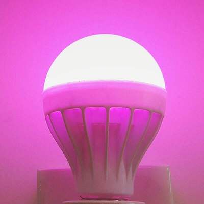 Light pink led bulb Screw energy conservation bulb Plastic Bulb lamp E27 Screw 220V Fill Light lighting Atmosphere lamp