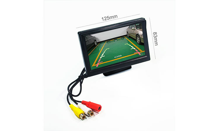 24V 5 inch car high-definition LCD screen display 12V 5 "suction cup desktop sitting reversing image display