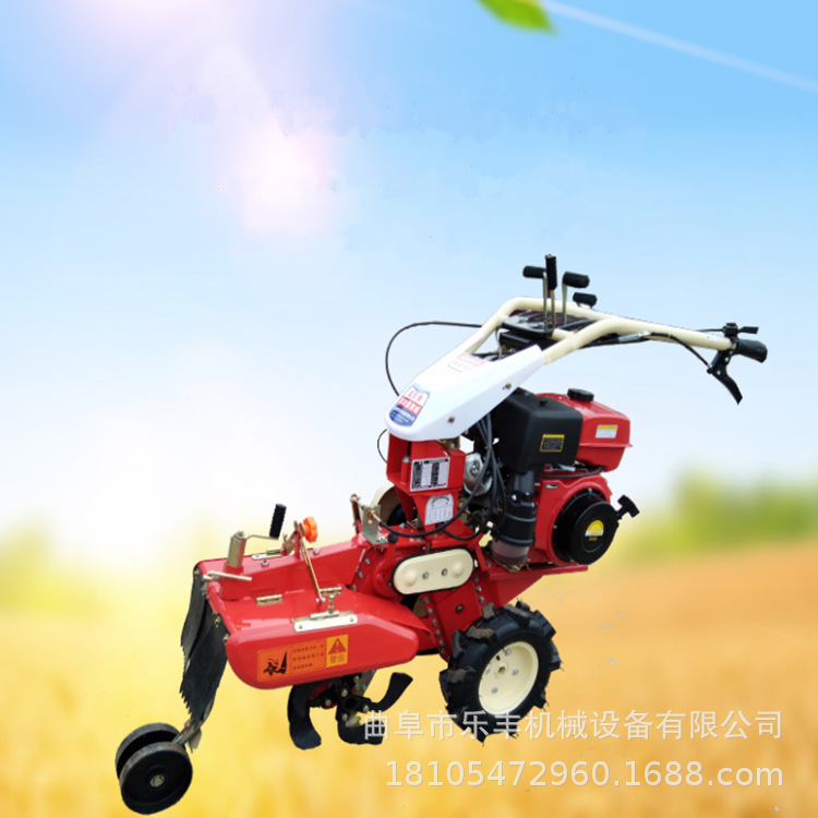 山地开荒犁地旋耕机 多功能手扶式田园管理机 土豆种植开沟机