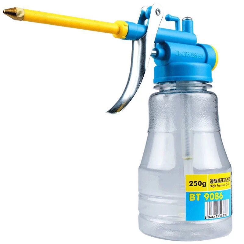 百锐批发机油壶高压机油壶透明油壶高压油壶压力油壶250g塑料油壶