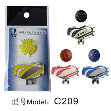 caiton高尔夫球包造型金属磁铁帽夹电镀烤漆工艺个性马克帽徽