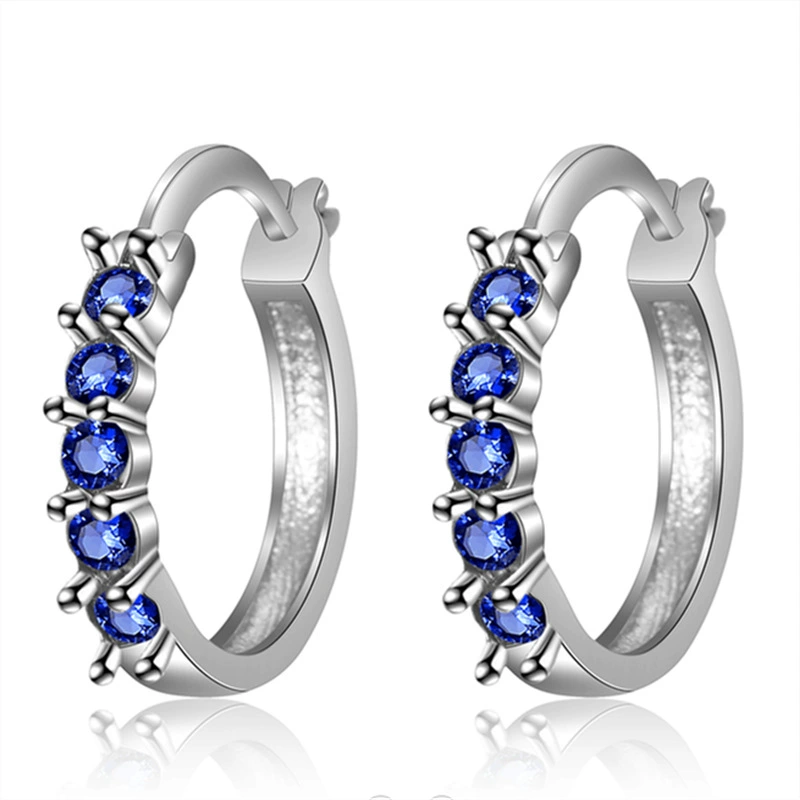 Новые серебряные серьги винтажные инкрустированные Цирконом женские серьги желают трансграничных поставок