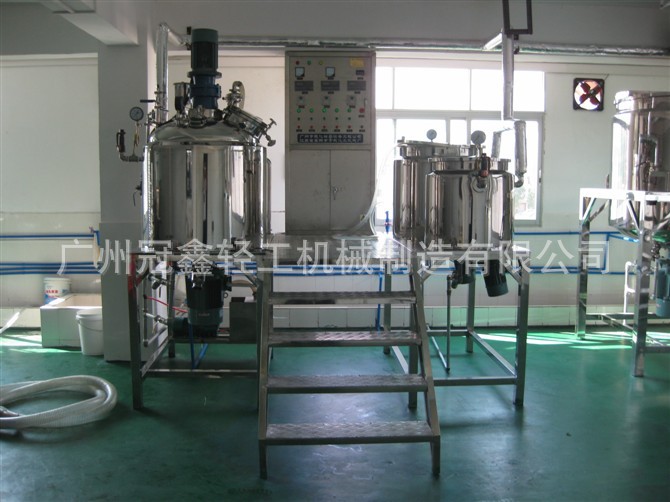 GX-E-500L固定式真空均质乳化机 真空乳化锅 化妆品成套设备 乳化