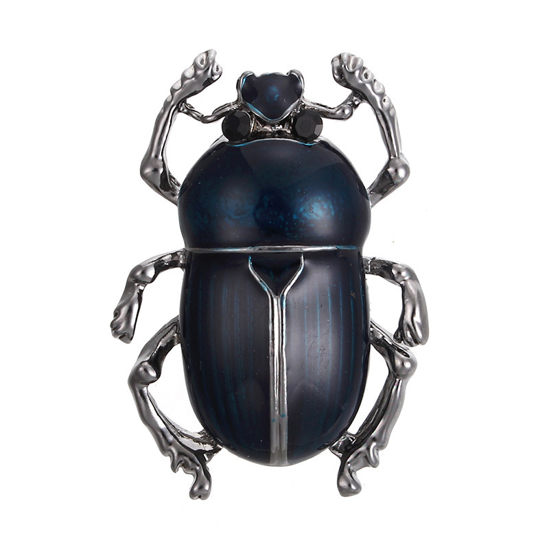 European and American jewelry wholesale retro beetle brooch diamond fashion Joker clothing pin