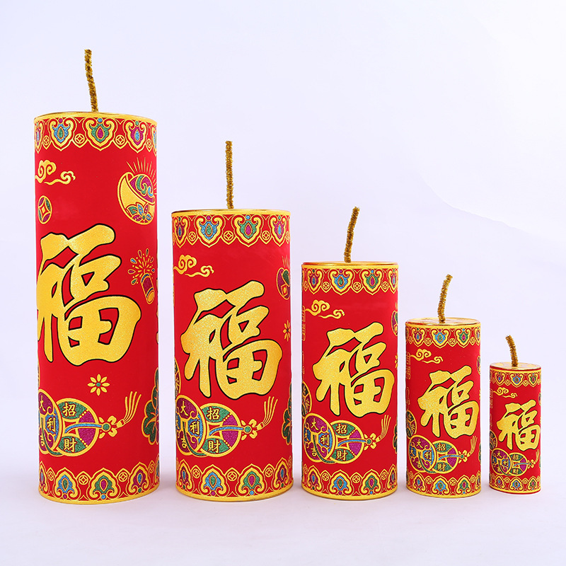厂家直销商场大堂装饰春节鞭炮爆竹大型新年仿真鞭炮坐炮摆件-阿里巴巴