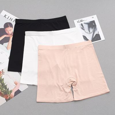 夏季莫代尔防走光安全裤女加肥加大码胖mm三分打底裤薄款保险裤|ms