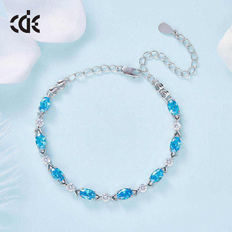 新款时尚韩版甜美s925纯银手链女士流行简约锆石手链厂家直销批发