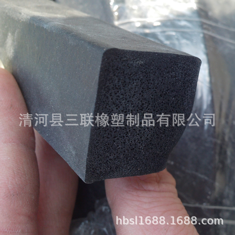 厂家直销发泡条方型橡胶发泡板垫块扁形泡沫密封条矩形海绵防碰块