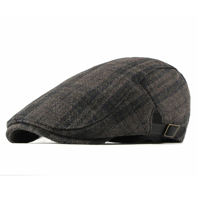 Autumn and winter new pattern Fur Bailey Hats man England Plaid Cap fashion Painter cap leisure time Forward cap