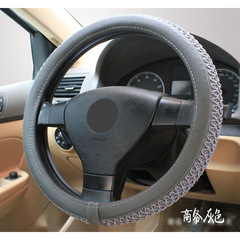 Cross-border customized Anbijie universal steering wheel cover, sweat-absorbent, breathable, non-slip and wear-resistant handle cover, suitable for all seasons