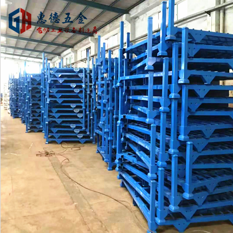 钢制料箱可折叠堆垛金属周转箱废渣巧固架汽车配件周转架箱体储物