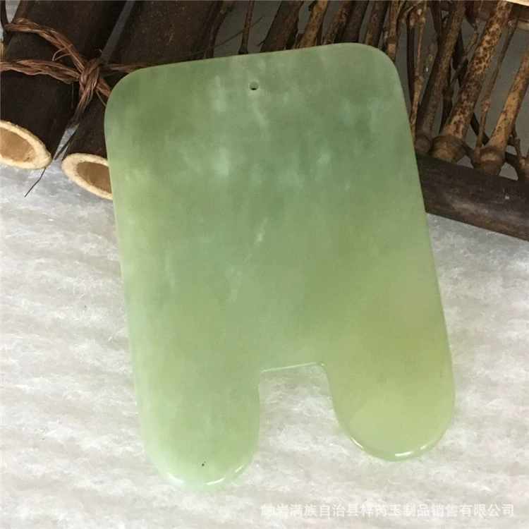 Оптовая продажа, скребковая доска из натурального нефрита, голографическая скребковая доска для массажа лица, здоровье, Xiu, нефритовый скребковый лист, прямая доска для спины