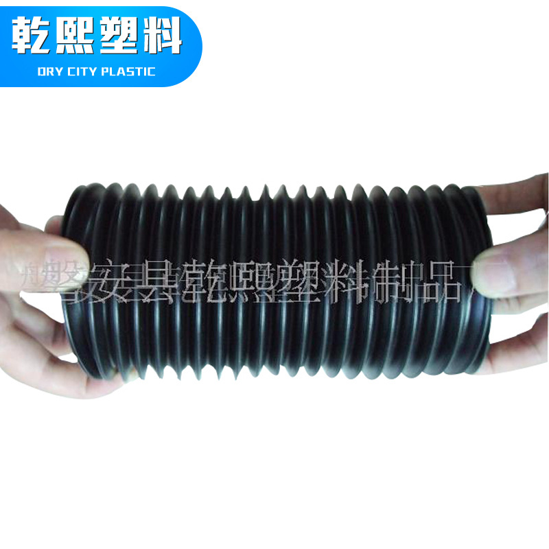 厂家供应黑色波纹塑料管 PVC通风排气管 塑料穿线波纹管