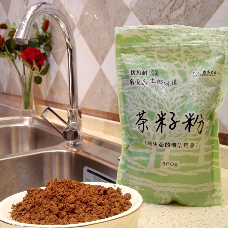 Tea Bran tea seed powder detergent kitchen and bathroom origin direct supply fine dishwashing household ecological shampoo tea dry powder tea meal powder