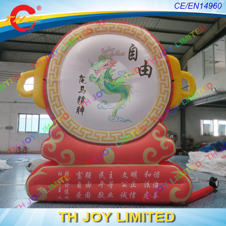 【充气12生肖模型】2021吉祥物充气牛年气模 春节卡通带图