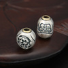 Wholesale 925 sterling silver jewelry personalized retro Thai silver DIY accessories Bodhi Dharma beads, Laizi bucket beads