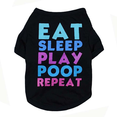 Pet clothes, dog clothing, colorful letter print cool T-shirts for wholesale, small, medium and large dogs, summer thin clothing