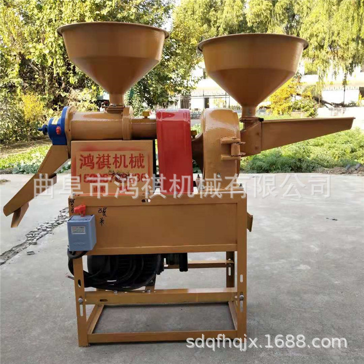 乐业县水稻碾米机 鸿祺小米水稻磨米机 220V电稻谷脱壳成米机