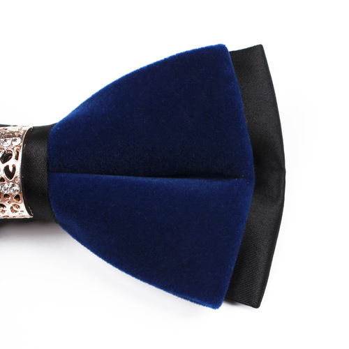 Double-layer velvet bright diamond collar flower cross-border host emcee formal suit tie groom wedding tie