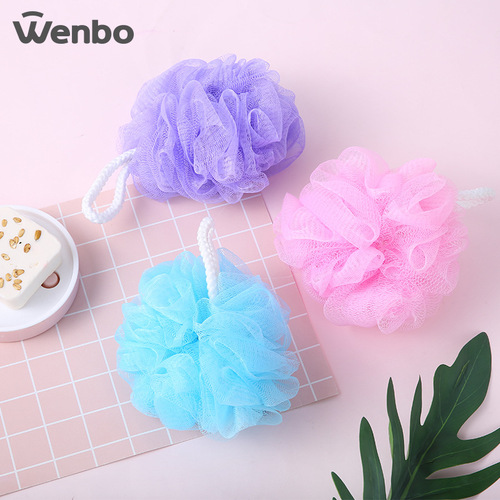 wenbo/ Wenbo New Scented Colorful Bath Scrub Independent Packaging Home Bath Shower Ball Manufacturer Wholesale