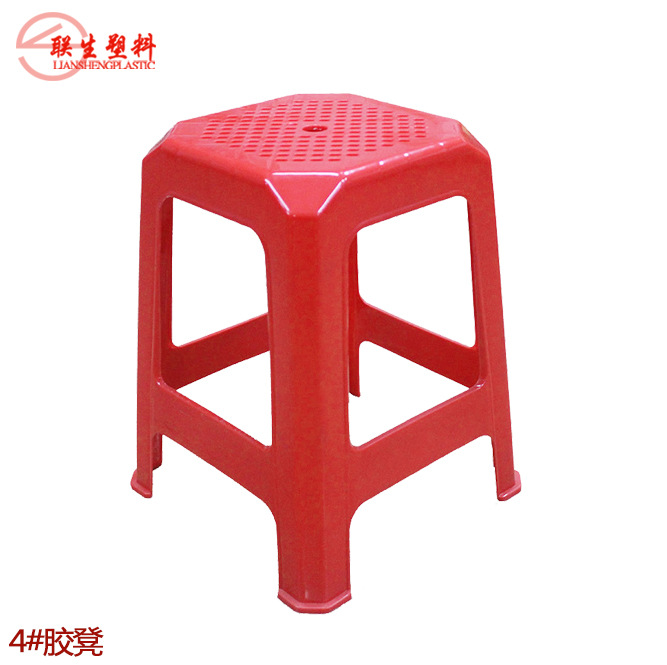 4号大排档简易凳子    加厚大排档矮凳子 家用塑胶防滑方凳厂批发