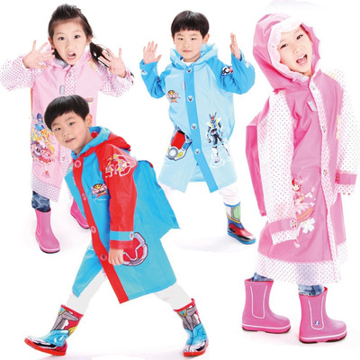 蓝蚂蚁儿童雨衣带书包位男女学生小孩雨披轻微染色瑕疵款低价包邮|ms