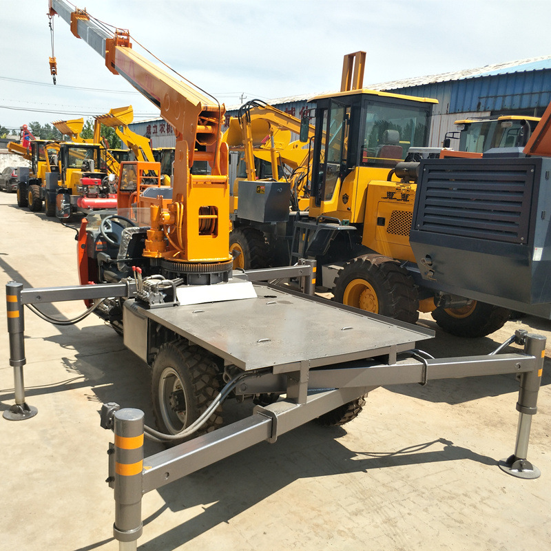 园林绿化三轮随车吊 农用三轮背树机价格 三轮吊树机12米吊臂