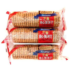 万士发 Кунжутное печенье с макароном 168 г шоколадный аромат повседневные закуски для завтрака печенье для завтрака оптом