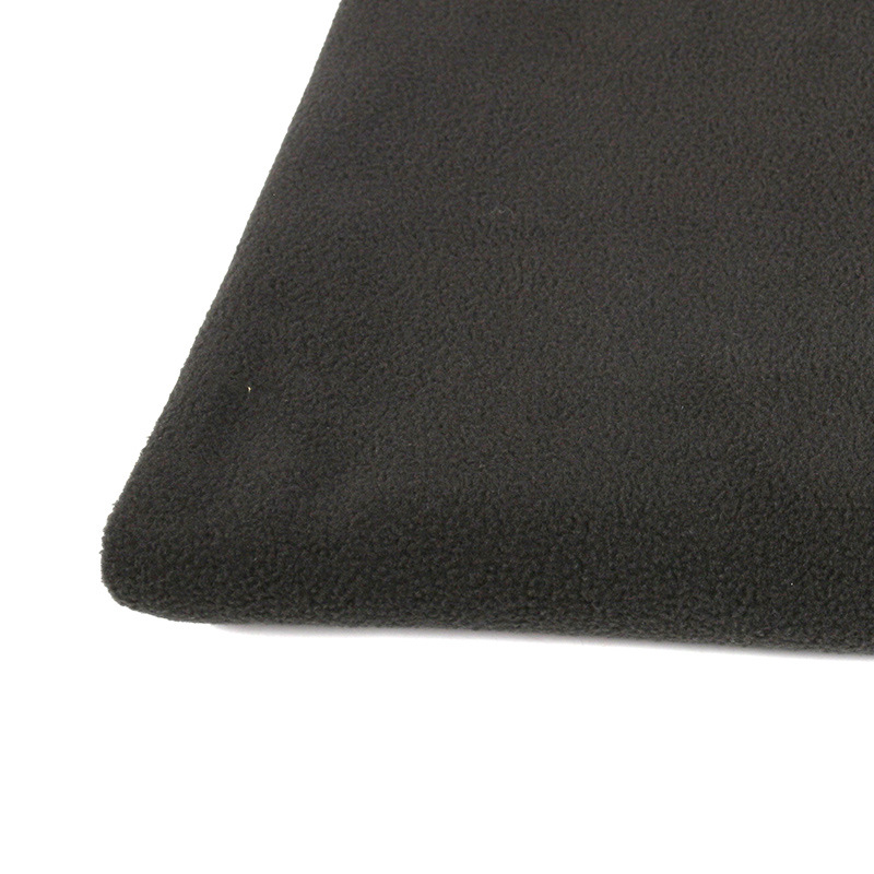 厂家直供 黑色单/双摇粒绒 复合面料 玩具台布服装用料