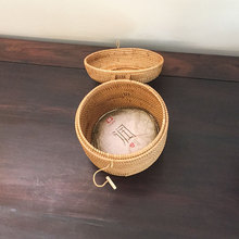 越南秋藤收纳盒七子饼茶叶罐普洱茶礼品包装盒存茶桶特价批发