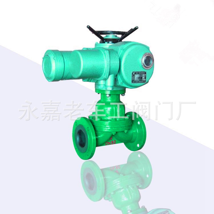 G941J-10 铸钢电动隔膜阀 弱酸弱碱隔膜阀 DN150 电动衬胶隔膜阀